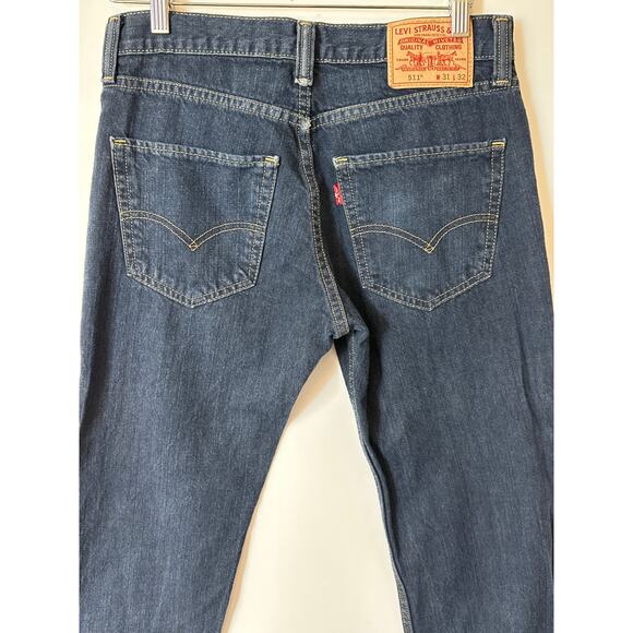 Levi’s Men's 511 Slim Fit Low Rise Denim Jeans Dark Wash Size 31x32 Modern - Picture 7 of 11